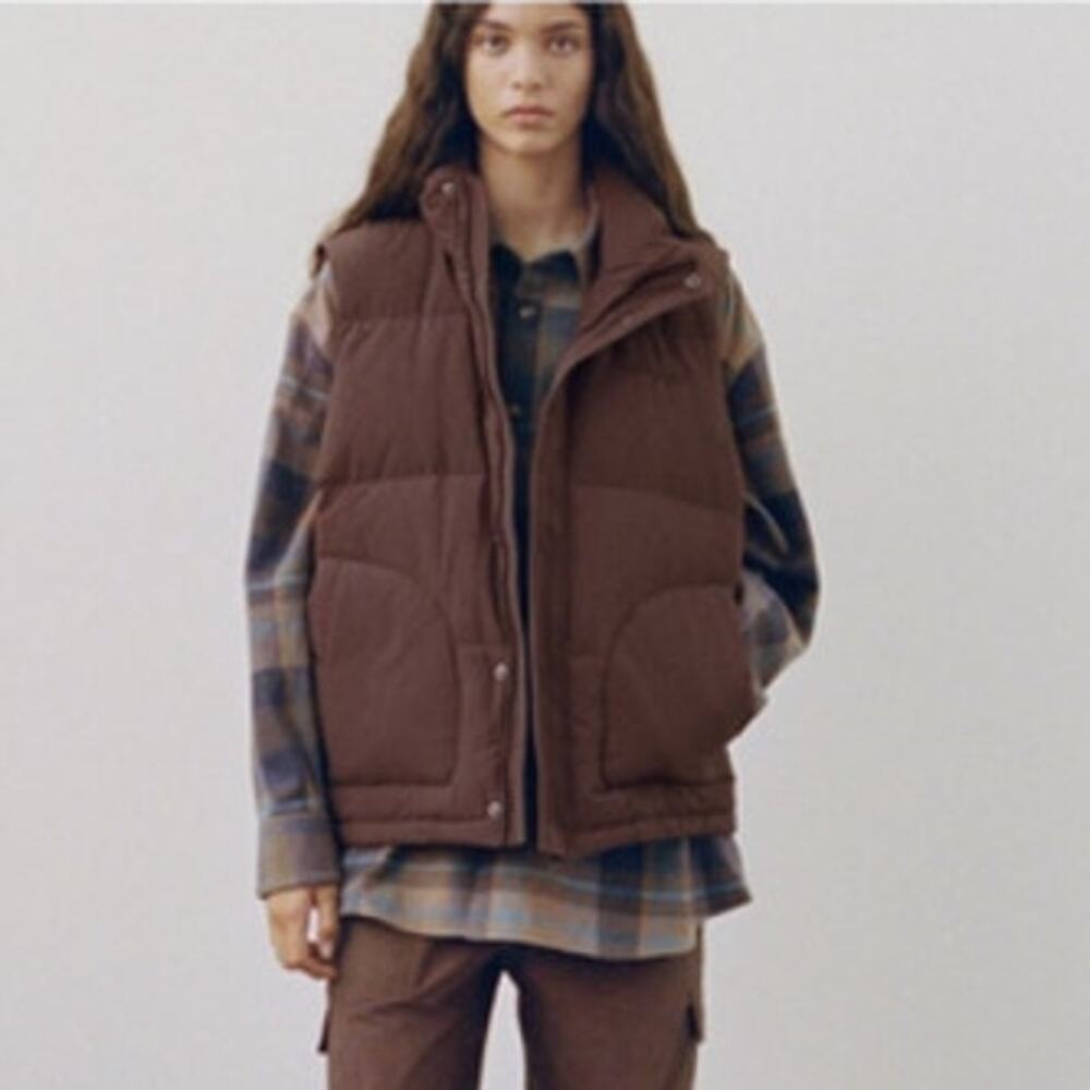 Madhappy Oversized Unisex Winter Puffy Down Vest Expresso M